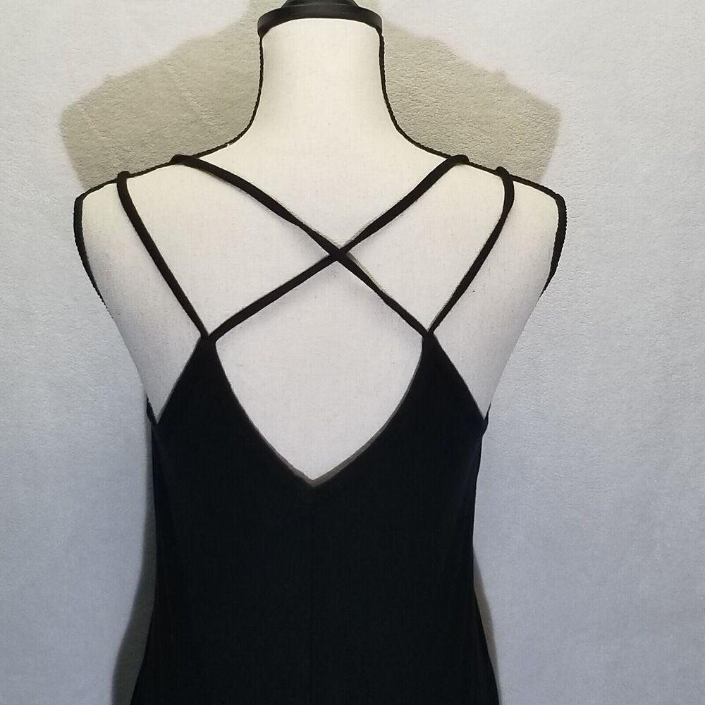 Chaser Small Dress Maxi Black Jersey Knit Comfy Classic Whimsigoth Basic Witchy - Picture 6 of 10